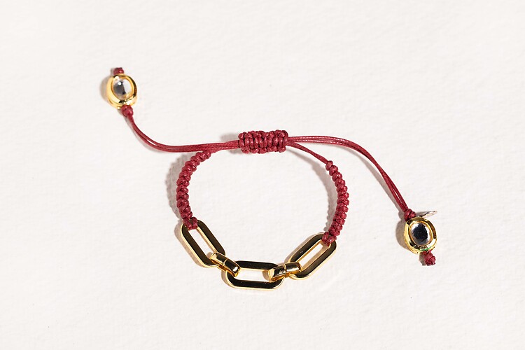 Red Gold Link Bracelet