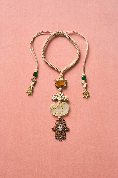 Hamsa Cloud Jade Necklace