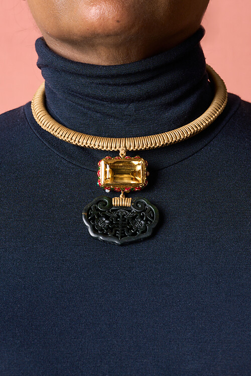 Rectangular Hasli Necklace