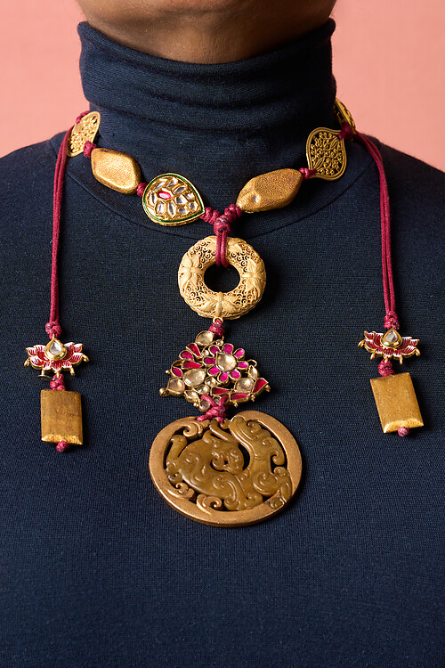 Gold and Jade Necklace