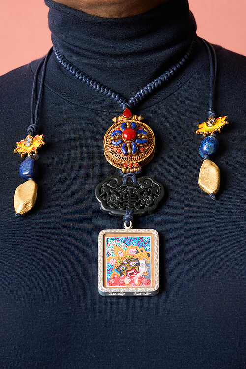 Blue Thangka Necklace