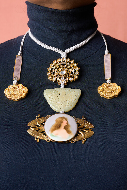 Antique Oval Cameo Necklace