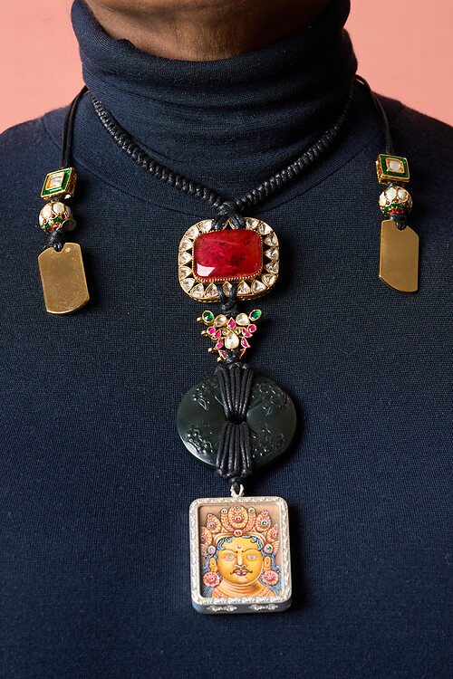 Black Thangka Necklace