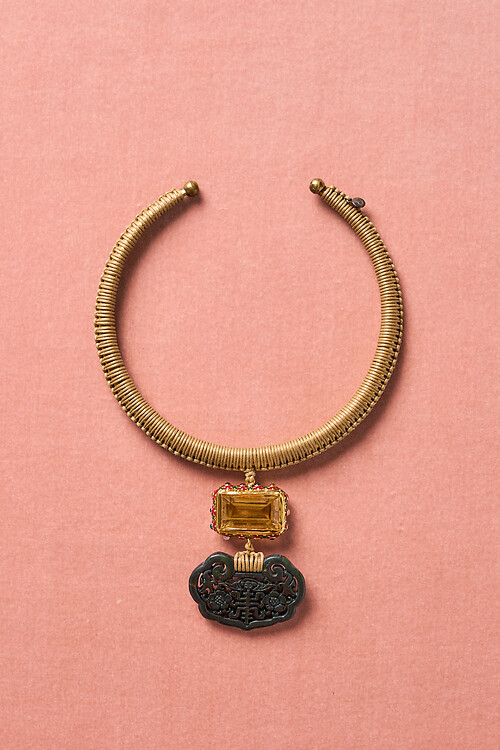 Rectangular Hasli Necklace