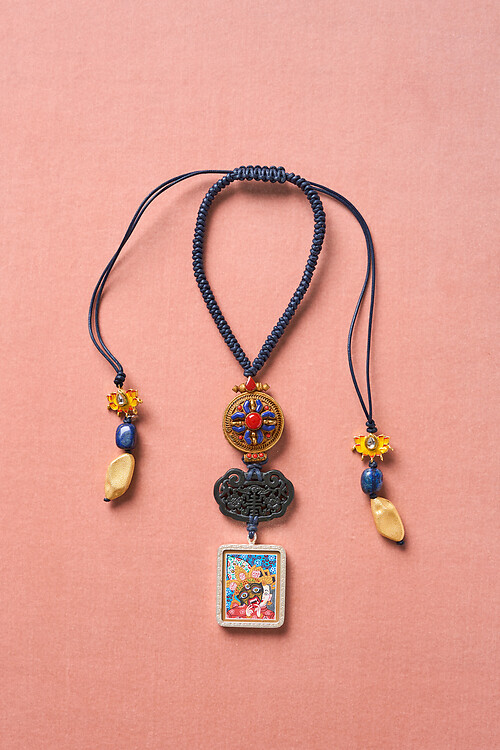 Blue Thangka Necklace
