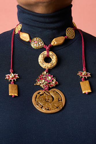 Gold and Jade Necklace