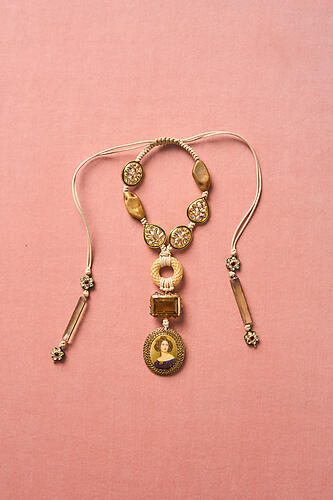 Painted Cameo Necklace